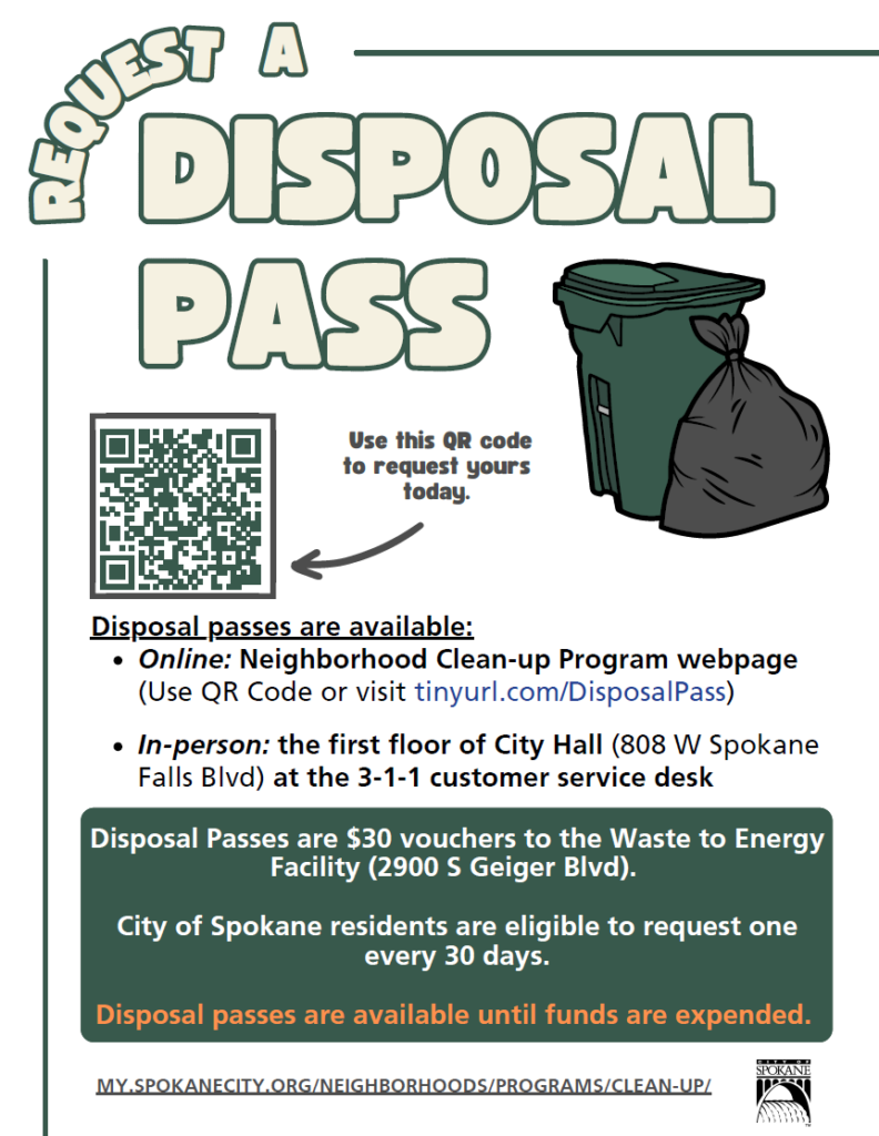 Image: A flyer with details of applying for a waste disposal pass. 